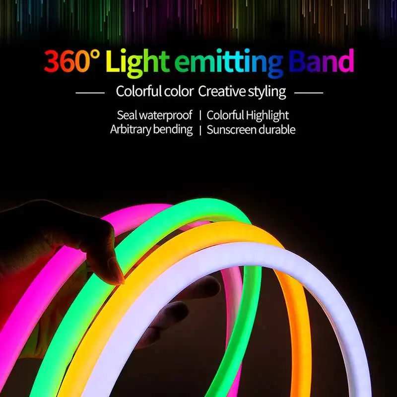 SZYOUMY 360 Degree Glow 220V Flexible Round 14mm LED Neon Light 2835 Waterproof Light Strip 120leds/m Outdoor Decoration
SZYOUMY 360 Degree Glow 220V Flexible Round 14mm LED Neon Light 2835 Waterproof Light Strip 120leds/m Outdoor Decoration