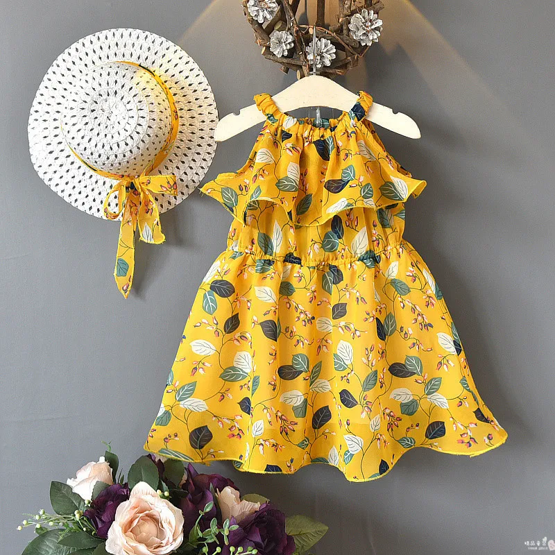 Dulce Amor Girls Chiffon Dress With Hat Kids Clothes For Girls Summer Ruffles Strap Beach Dress Sundress 2 PCS/set Boho Dress
Dulce Amor Girls Chiffon Dress With Hat Kids Clothes For Girls Summer Ruffles Strap Beach Dress Sundress 2 PCS/set Boho Dress