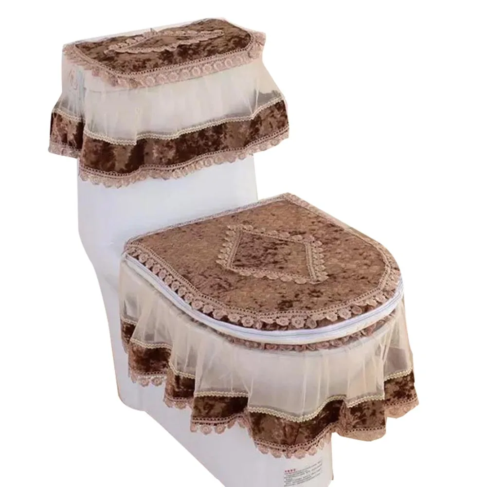 Newly 3pcs Set Toilet Seat Cover Lace U-shaped Overcoat Durable WC Decoration Dustproof Mats
Newly 3pcs Set Toilet Seat Cover Lace U-shaped Overcoat Durable WC Decoration Dustproof Mats
