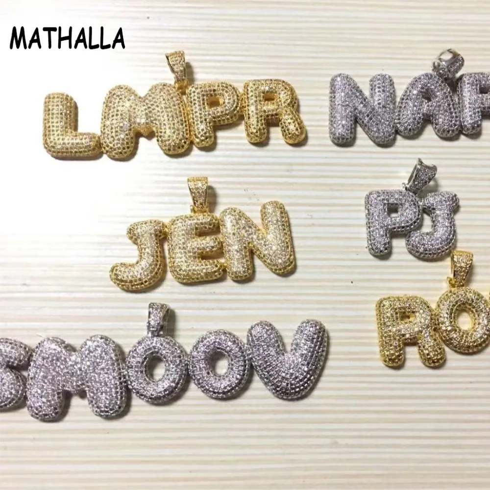 MATHALLA Ice Out AAA + Zircon Custom Letter Necklace Men's Hip Hop Jewelry Women's Pendants and Necklaces With Rope Chain
MATHALLA Ice Out AAA + Zircon Custom Letter Necklace Men's Hip Hop Jewelry Women's Pendants and Necklaces With Rope Chain