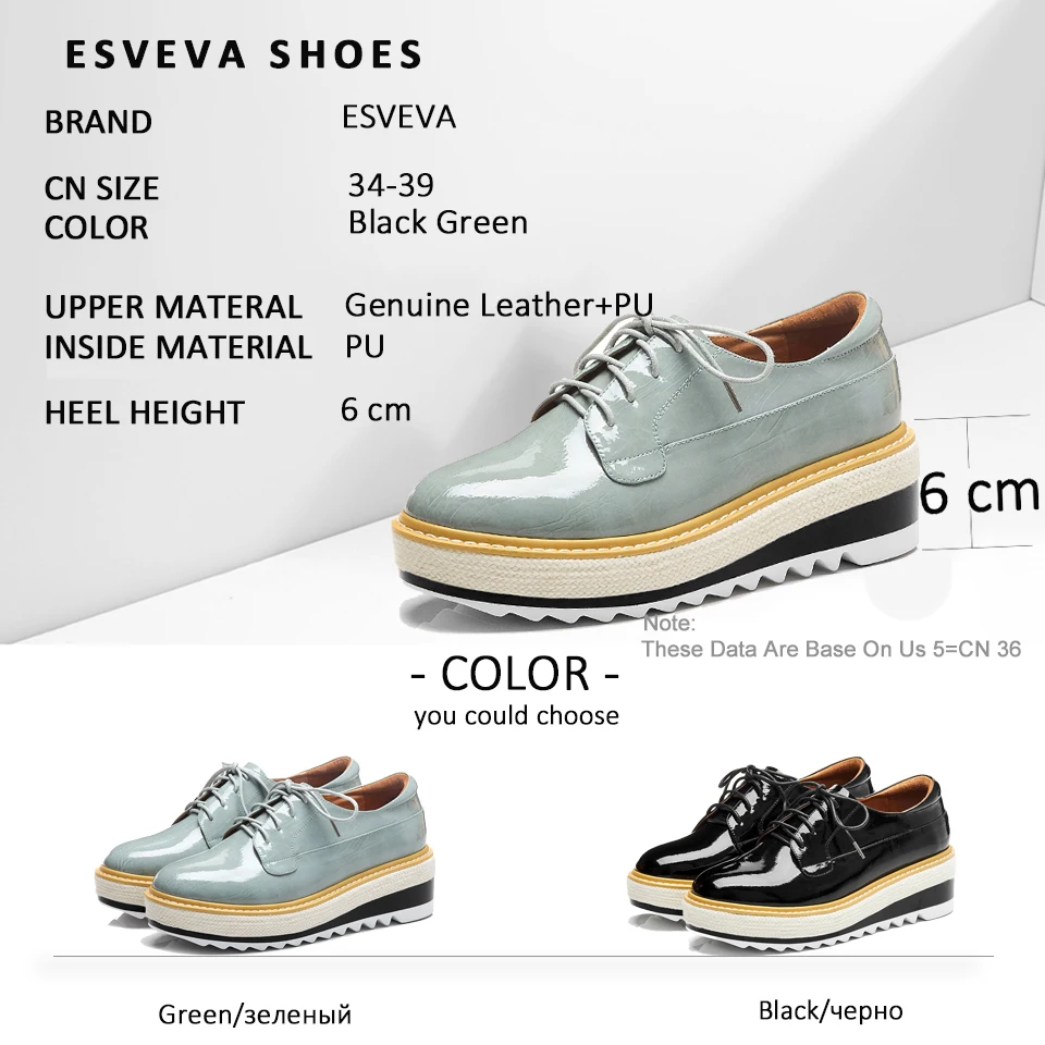 ESVEVA 2019 Women's Vulcanize Shoes Cow Patent Leather Round Toe Shoes Western Style Women Shoes Pumps High Heels Lace Up 34-39
ESVEVA 2019 Women's Vulcanize Shoes Cow Patent Leather Round Toe Shoes Western Style Women Shoes Pumps High Heels Lace Up 34-39