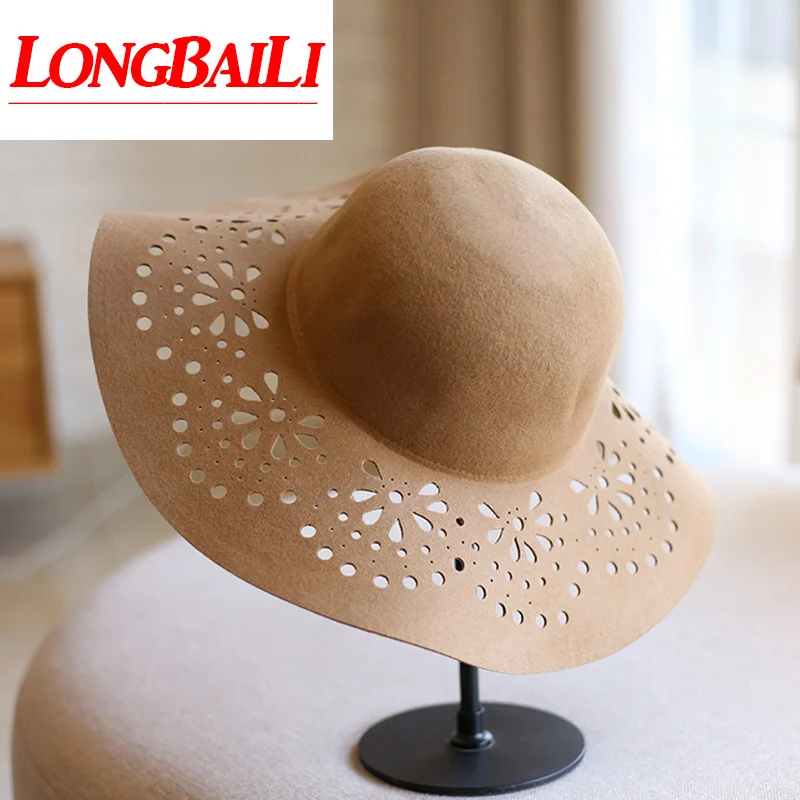 Large Brim Wool Felt Floppy Hats For Women Ladies Sun Beach Caps Female Chapeu Free Shipping PWFE010
Large Brim Wool Felt Floppy Hats For Women Ladies Sun Beach Caps Female Chapeu Free Shipping PWFE010