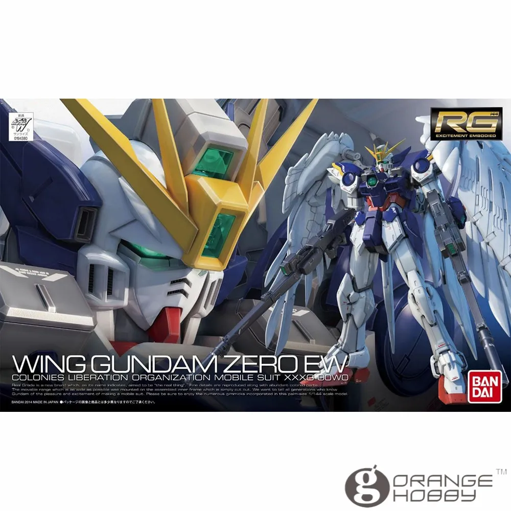 

OHS Bandai RG 17 1/144 XXXG-00W0 Wing Gundam Zero EW Mobile Suit Assembly Model Kits oh