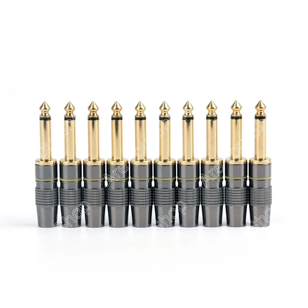 Areyourshop 10PCS Copper 6.3mm 1/4inch Mono Jack Plug Connector For Soldering High Quality
Areyourshop 10PCS Copper 6.3mm 1/4inch Mono Jack Plug Connector For Soldering High Quality