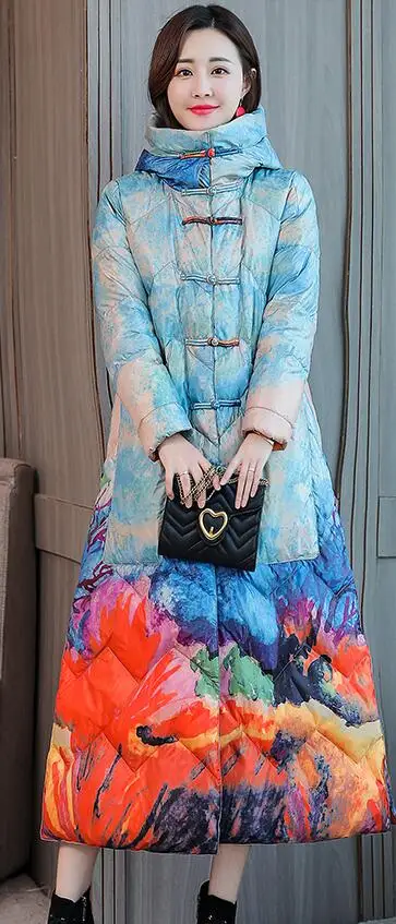 Bosmia Europe and America Women's long knee overcoat 2019 new winter print down cotton pad M--2XL
Bosmia Europe and America Women's long knee overcoat 2019 new winter print down cotton pad M--2XL