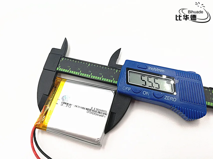3.7V 3500mAH 115055 Polymer lithium ion / Li-ion Rechargeable battery for DVR,GPS,mp3,mp4
3.7V 3500mAH 115055 Polymer lithium ion / Li-ion Rechargeable battery for DVR,GPS,mp3,mp4