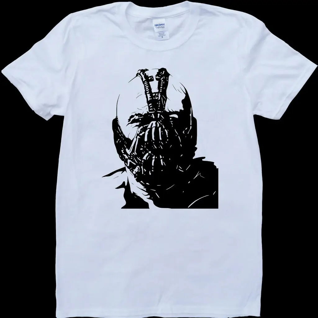 Фото Темный рыцарь Бейн лицо белый изготовленная на заказ футболка|Мужские футболки| |