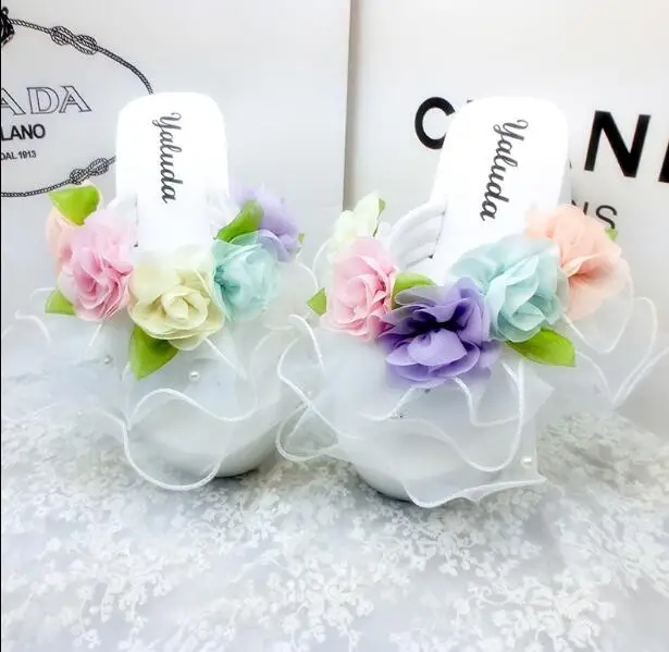 Sweet Casual Women Summer Comfort Slippers Fashion Wedge High Heel Woman Flowers Pearls Shoes For Female Beach Slippers
Sweet Casual Women Summer Comfort Slippers Fashion Wedge High Heel Woman Flowers Pearls Shoes For Female Beach Slippers