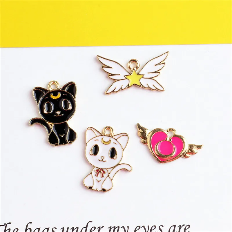 Free shipping 40PCs DIY Pendant Gold Color Plated Oil Drop Enamel Animal Cat Wing Star Pink Heart Necklace Pendants
Free shipping 40PCs DIY Pendant Gold Color Plated Oil Drop Enamel Animal Cat Wing Star Pink Heart Necklace Pendants