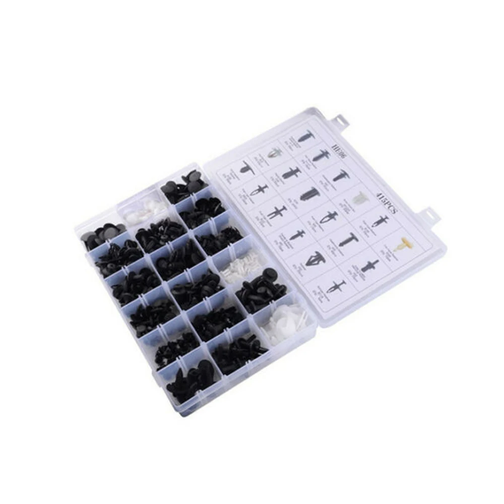 1box 415PCS Plastic Car Rivets Fastener Fender Bumper Push Pin Clips 18 sizes Mixed Auto Fastener With Remover Tool for All Car
1box 415PCS Plastic Car Rivets Fastener Fender Bumper Push Pin Clips 18 sizes Mixed Auto Fastener With Remover Tool for All Car