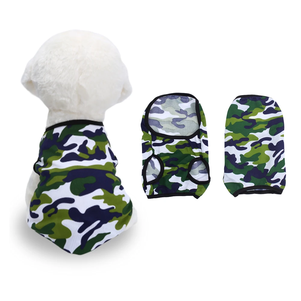 Summer Pet Vests for Dogs Camouflage Breathable Dog Clothes Summer Paddy Cotton Pet T-shirts for Small/Medium/Large Dog XS-XXL
Summer Pet Vests for Dogs Camouflage Breathable Dog Clothes Summer Paddy Cotton Pet T-shirts for Small/Medium/Large Dog XS-XXL