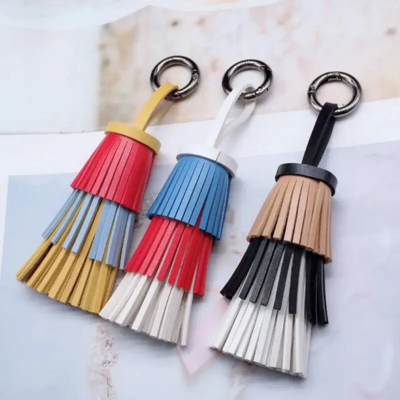 New Fashion Colorful Women PU Leather Keychain Tassels Keychain Cake Bag Pendant Alloy Car Key Chain Ring Holder Trendy Jewelry
New Fashion Colorful Women PU Leather Keychain Tassels Keychain Cake Bag Pendant Alloy Car Key Chain Ring Holder Trendy Jewelry