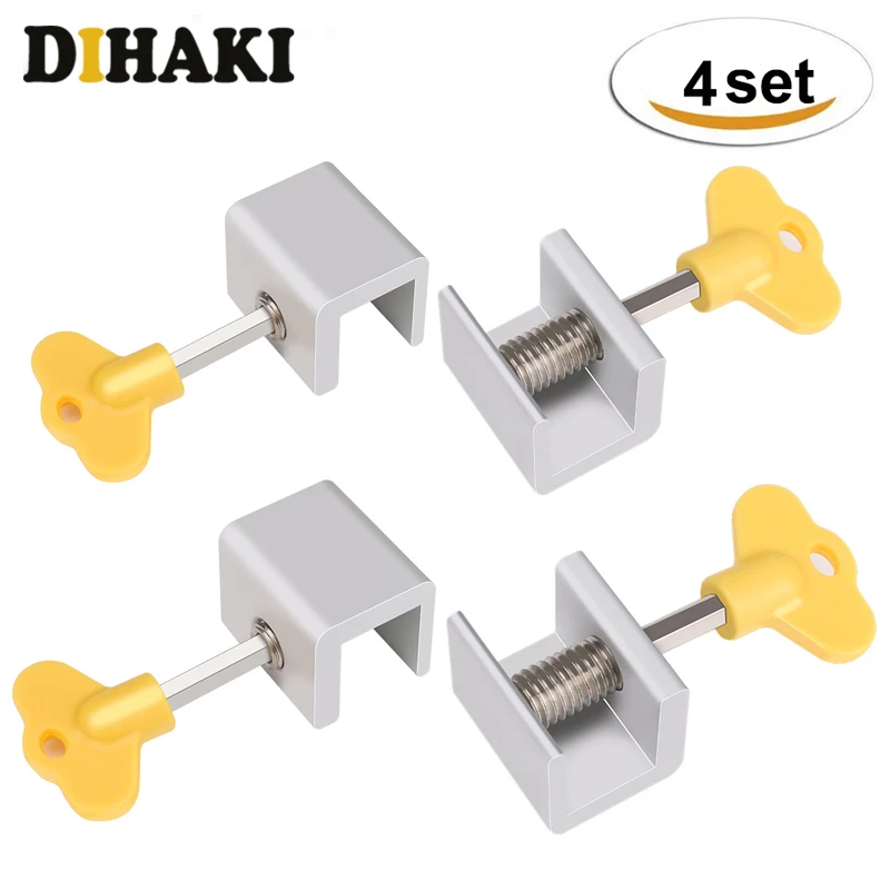 4 Sets Adjustable Sliding Window Locks Stop Aluminum Alloy Door Frame Security Lock with Keys Home Office Safety window Lock
4 Sets Adjustable Sliding Window Locks Stop Aluminum Alloy Door Frame Security Lock with Keys Home Office Safety window Lock