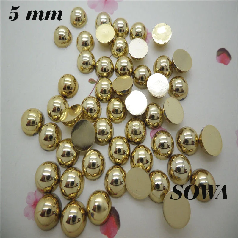 300Pcs/lot Size 5mm Gold/Silver Color Craft ABS Flatback Half Round Pearls Scrapbook Beads For DIY Jewelry Accessories
300Pcs/lot Size 5mm Gold/Silver Color Craft ABS Flatback Half Round Pearls Scrapbook Beads For DIY Jewelry Accessories