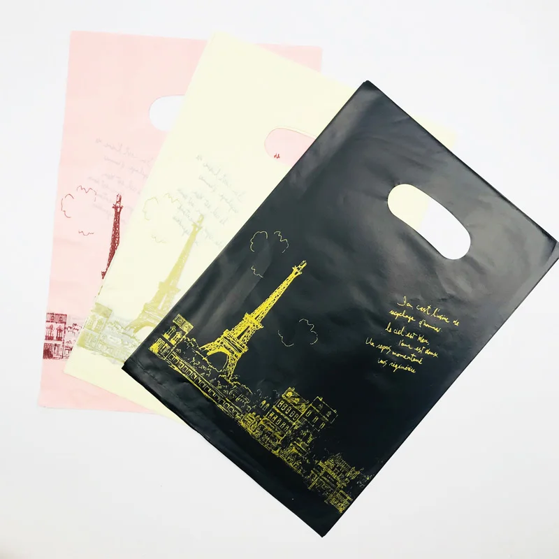 20x30cm Black /Yellow/Pink Tower Pattern Plastic Shopping Bags With Handle 50pcs Plastic Gift Bags Packaging Handle Bag Pouches
20x30cm Black /Yellow/Pink Tower Pattern Plastic Shopping Bags With Handle 50pcs Plastic Gift Bags Packaging Handle Bag Pouches
