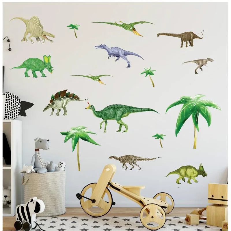 

Наклейка на стену «сделай сам» с мультяшными животными для детской комнаты, детского сада, наклейки на стену, художественный плакат, съемно...