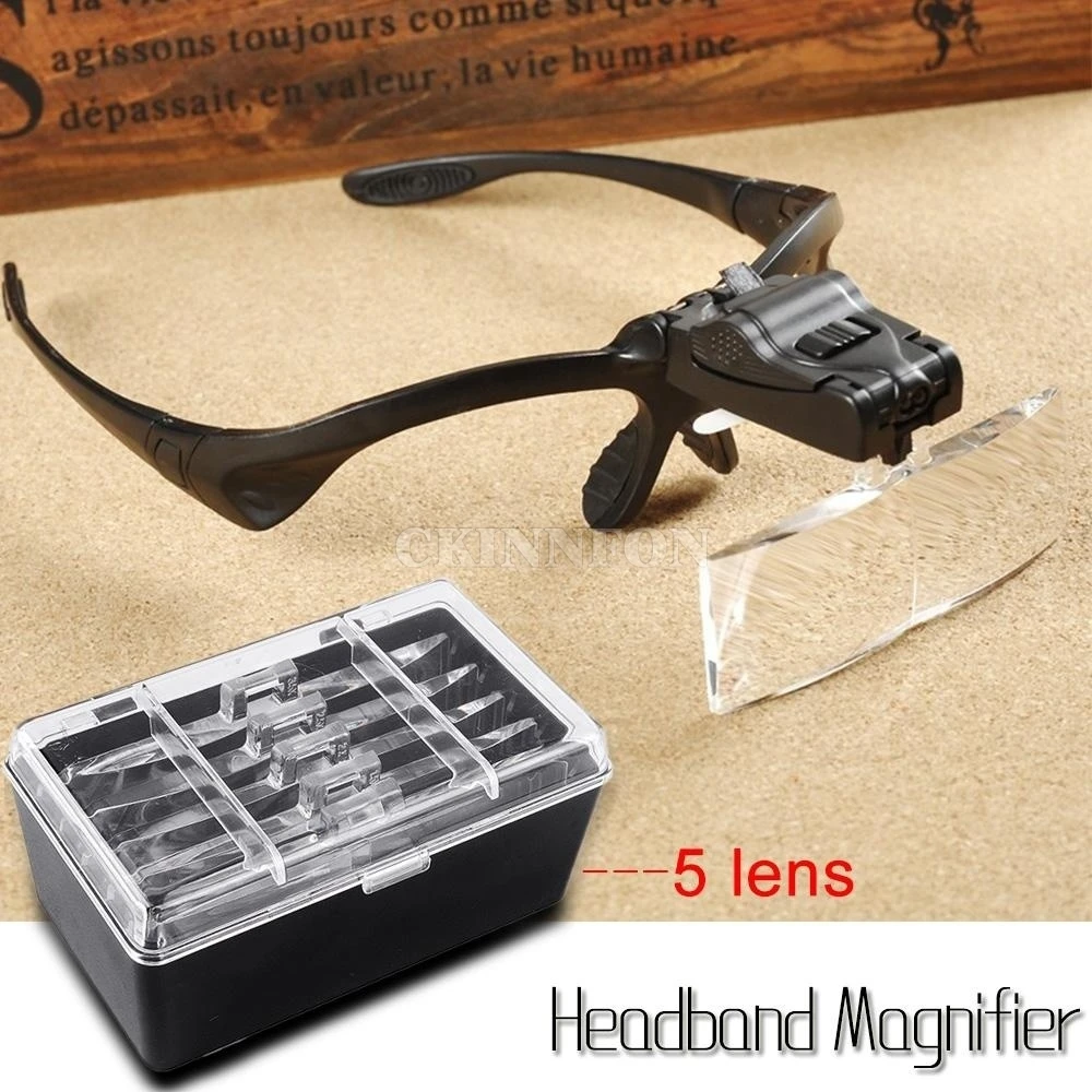 DHL 100PCS Bracket 5 Lens 1X 1.5X 2X 2.5X 3.5X Magnifier Loupe Glasses 2 LED Lights Eye Magnification Goggles Magnifying Tool
DHL 100PCS Bracket 5 Lens 1X 1.5X 2X 2.5X 3.5X Magnifier Loupe Glasses 2 LED Lights Eye Magnification Goggles Magnifying Tool