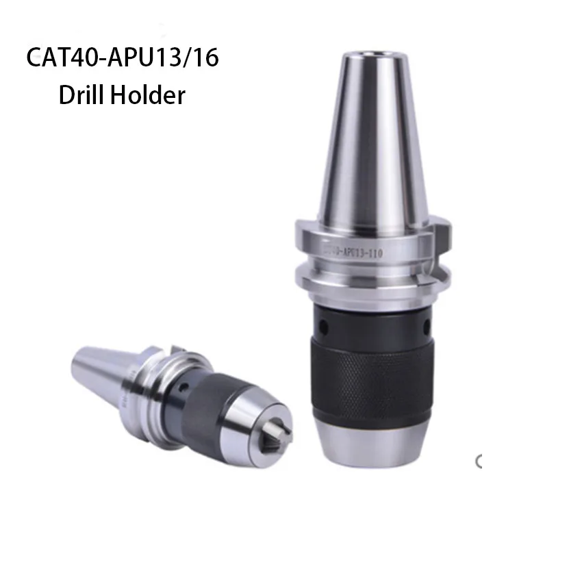 

CAT40 Apu13 Apu16 Integrated keyless self tight Drill chuck for drill milling lathe Range:1-16mm quickly change tool holder