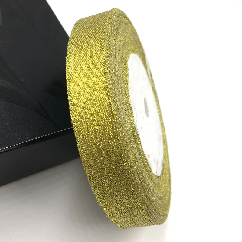 15mm Metallic Glitter Ribbon Gift Package Ribbons Wrapping Decoration Christmas DIY Handmade Accessories 25yards /roll gold
15mm Metallic Glitter Ribbon Gift Package Ribbons Wrapping Decoration Christmas DIY Handmade Accessories 25yards /roll gold
