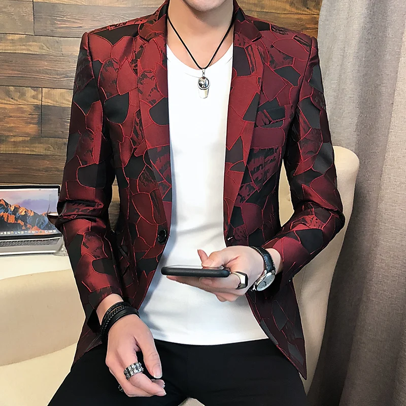 3 d printing blazer men's spring Cultivate one's morality handsome youth tide male character blazer
3 d printing blazer men's spring Cultivate one's morality handsome youth tide male character blazer