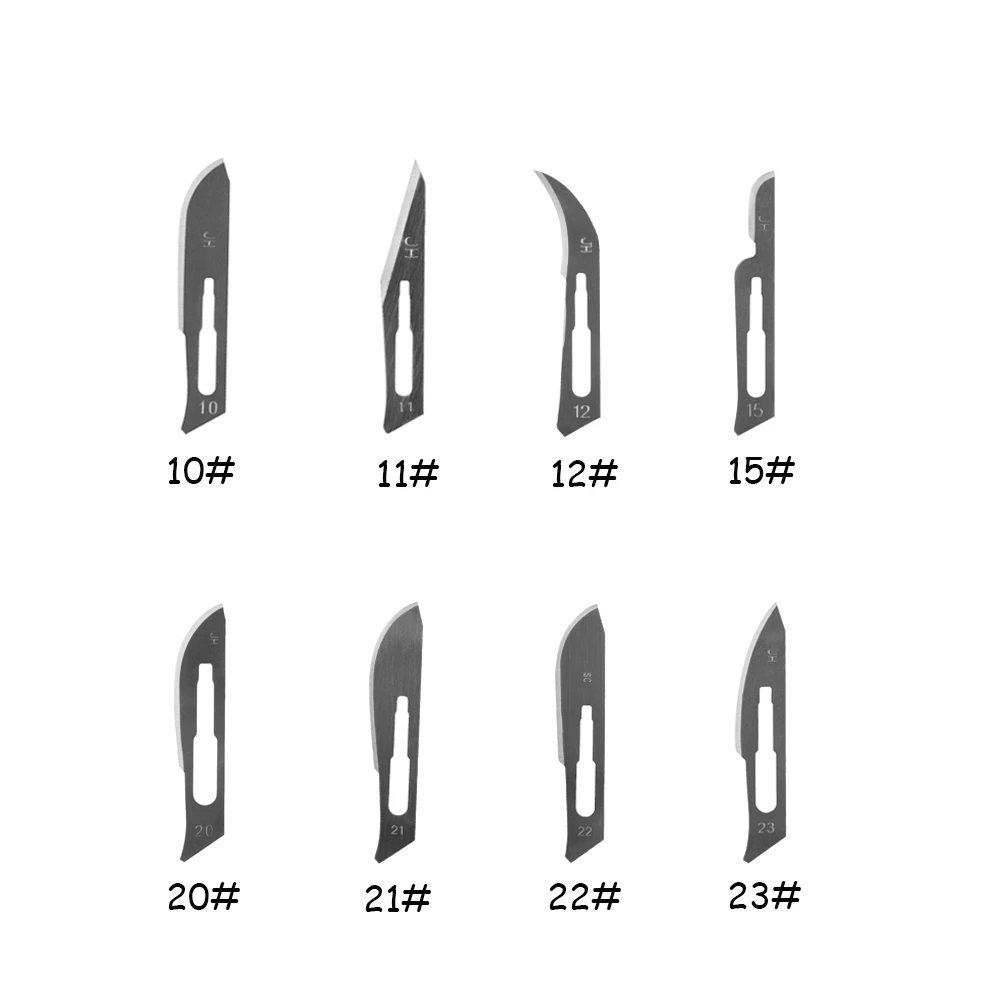 10 Pcs Surgical Knife Blade Replacement Scalpel with Replaceable Blades Multi-function Scrapbooking Crafts Carving Knife
10 Pcs Surgical Knife Blade Replacement Scalpel with Replaceable Blades Multi-function Scrapbooking Crafts Carving Knife