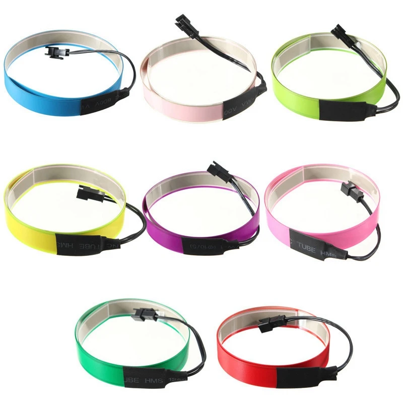 DC12V Glow EL Wire Rope Cable Led Strip lights Flexible Tape Light 12V Car Cigarette Lighter Inverter Decoration | Лампы и освещение