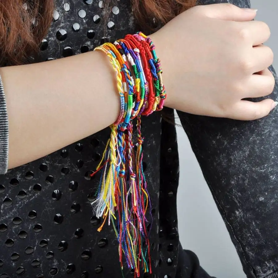 50pcs lots Colorful Braid Friendship Cords Strand Rope Bracelet For Women string bracelet Wholesale BULK jewelry
50pcs lots Colorful Braid Friendship Cords Strand Rope Bracelet For Women string bracelet Wholesale BULK jewelry