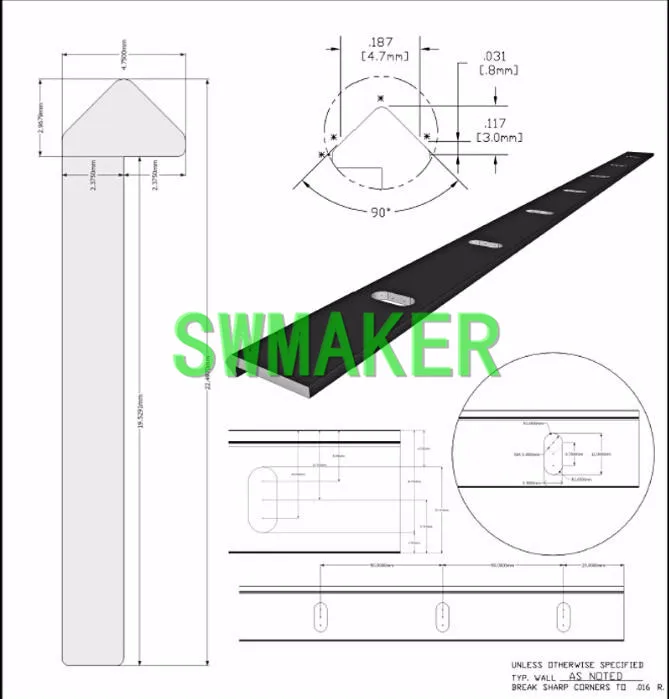 SWMAKER 500mm length OpenRail Linear Rail V slot rail aluminum extrusion openrail makerslider black anodized
SWMAKER 500mm length OpenRail Linear Rail V slot rail aluminum extrusion openrail makerslider black anodized
