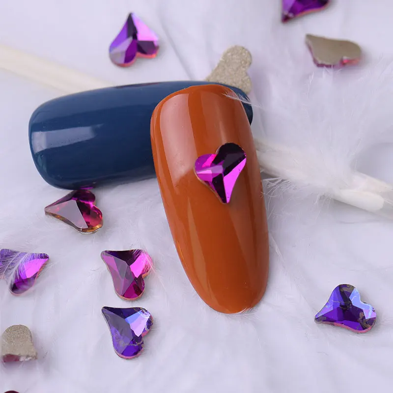 New pattern 10 pieces Flatback Colorful Heart Nail Rhinestone For Nail Art Decorations Crystal Glass Stone Manicure 3D Shiny Rhi
New pattern 10 pieces Flatback Colorful Heart Nail Rhinestone For Nail Art Decorations Crystal Glass Stone Manicure 3D Shiny Rhi