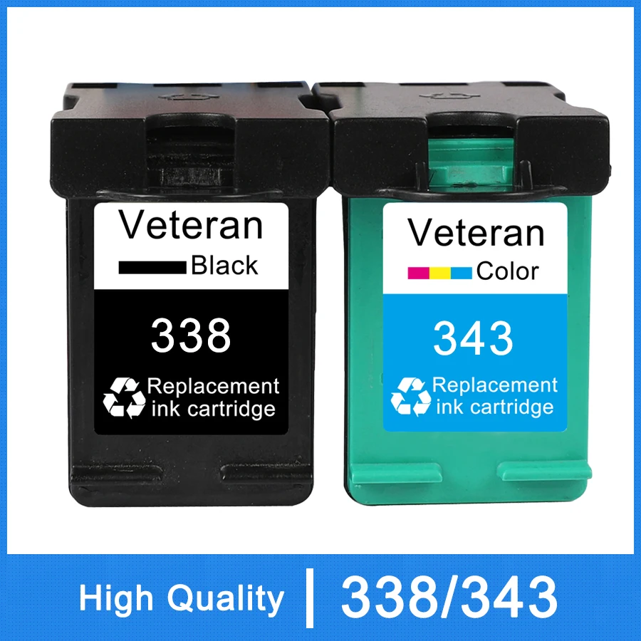 Veteran 338 343 Cartridge Replacement for Hp 338 343 Ink hp338 for Deskjet 5740 6520 PSC 1507 1510 Photosmart 8150 460c Printer
Veteran 338 343 Cartridge Replacement for Hp 338 343 Ink hp338 for Deskjet 5740 6520 PSC 1507 1510 Photosmart 8150 460c Printer
