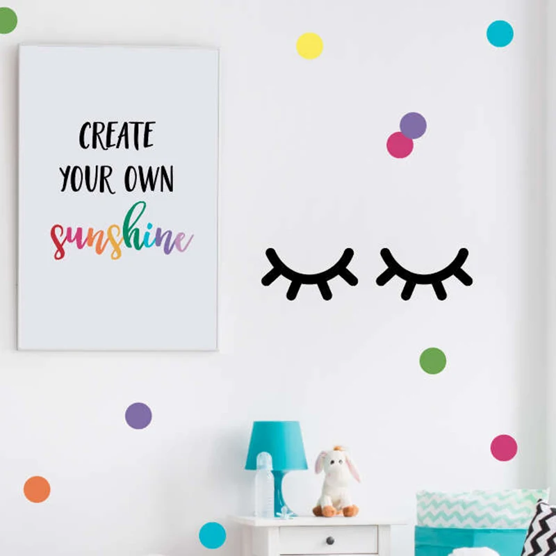 Sleepy Eyes Vinyl Wall Decals For Kids Room Decoration Eyelash Removable Girl Bedroom Decor Art Poster ZX574
Sleepy Eyes Vinyl Wall Decals For Kids Room Decoration Eyelash Removable Girl Bedroom Decor Art Poster ZX574
