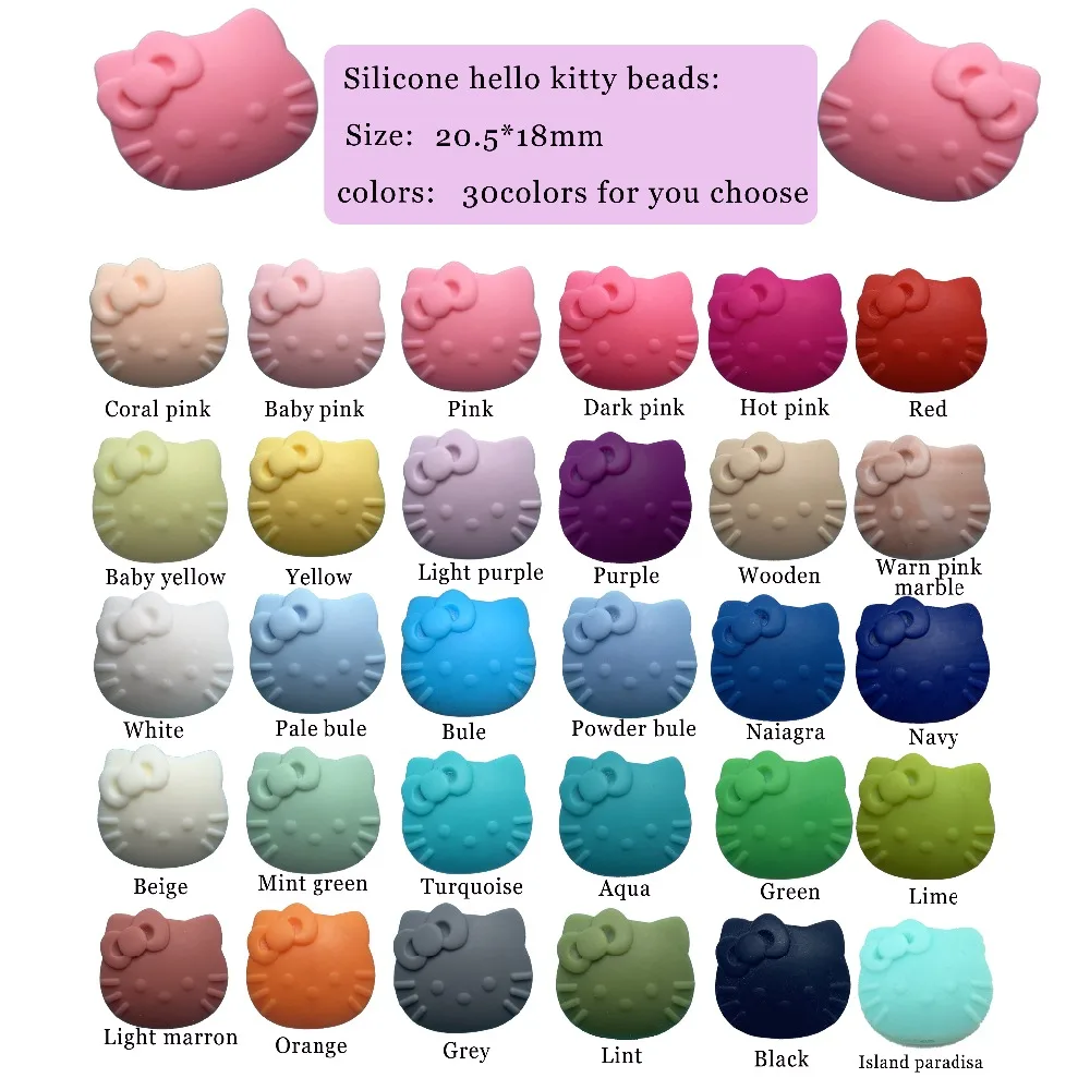 NEW 50pcs/Lot Cartoon Silicone Beads Cat Animal Baby Teething Beads Safe Food Grade Nursing Chewing Cat Round Beads
NEW 50pcs/Lot Cartoon Silicone Beads Cat Animal Baby Teething Beads Safe Food Grade Nursing Chewing Cat Round Beads
