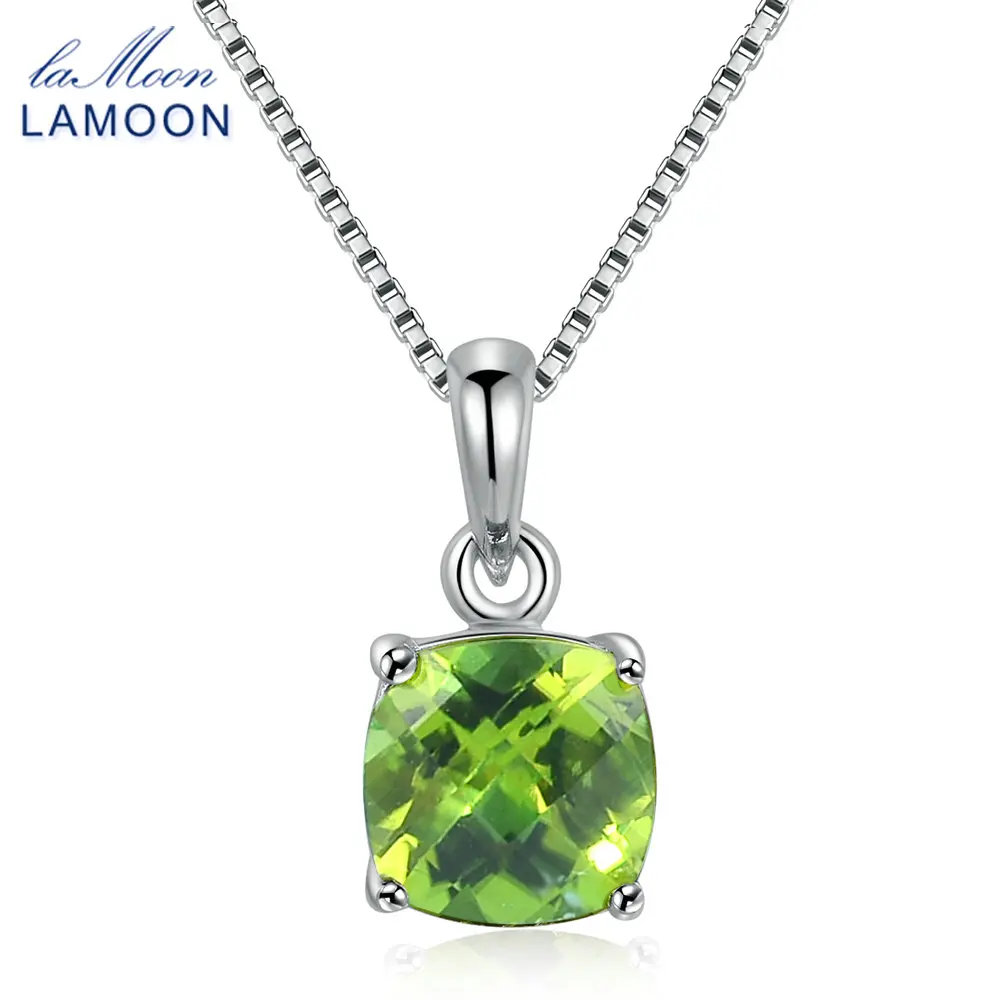 LAMOON 7mm Natural Square Peridot 925 Sterling Silver Simple Pandent Chain Necklace Women Jewelry S925 LMNI037
LAMOON 7mm Natural Square Peridot 925 Sterling Silver Simple Pandent Chain Necklace Women Jewelry S925 LMNI037