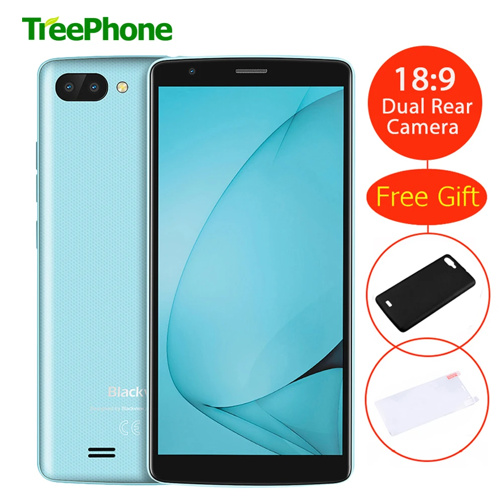 BLACKVIEW A20 Android Go New OS 3000 мАч смартфон Dual сзади Камера gps мобильного телефона 5 "18:9