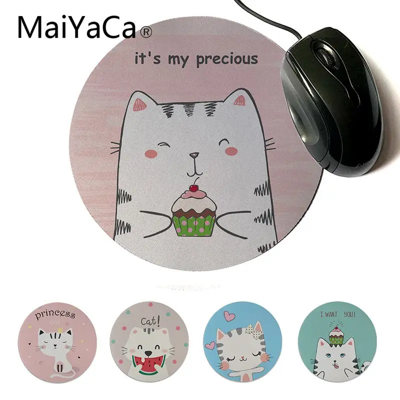 MaiYaCa с рисунком кота Противоскользящая Прочная резиновая Computermats природного