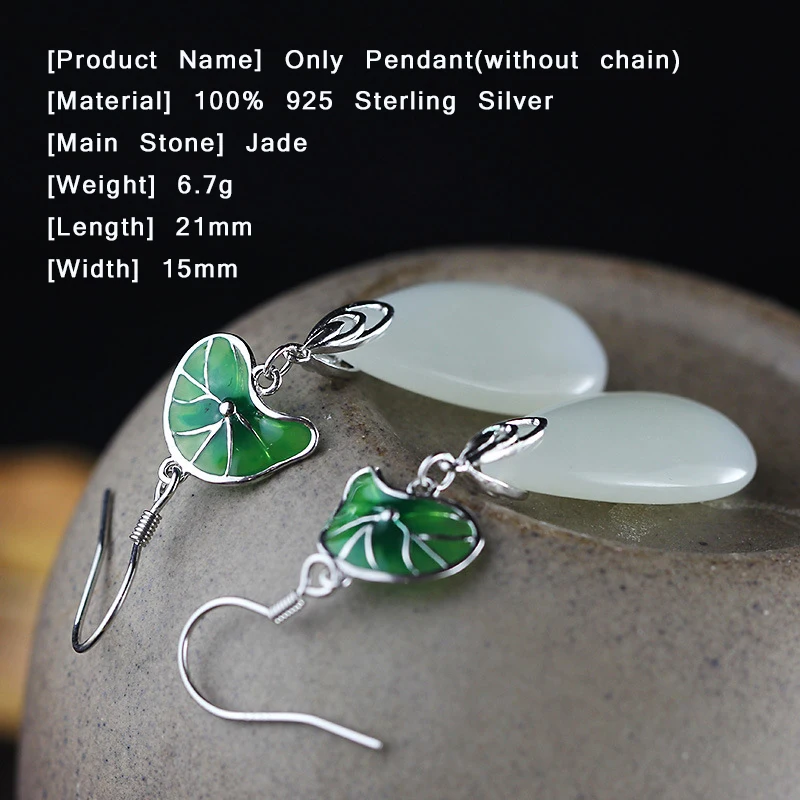 water drop natural jade enamel green lotus leaf design 100% 925 sterling silver jewelry wedding long ethnic earrings for women
water drop natural jade enamel green lotus leaf design 100% 925 sterling silver jewelry wedding long ethnic earrings for women