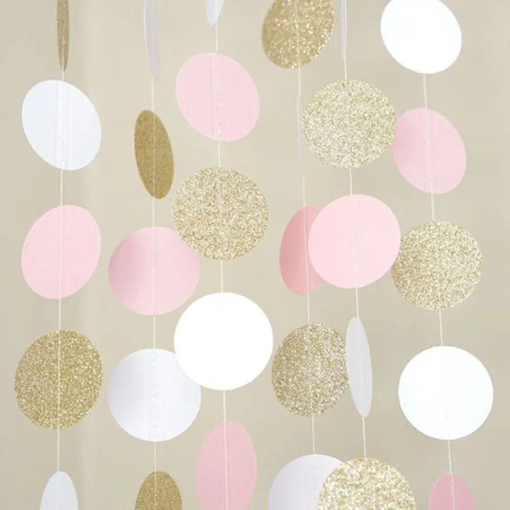 Gold Pink White Circle Garland Polka Dots Star Wall Ceiling Hanging For Wedding Birthday Baby Shower Ramadan Decoration
Gold Pink White Circle Garland Polka Dots Star Wall Ceiling Hanging For Wedding Birthday Baby Shower Ramadan Decoration