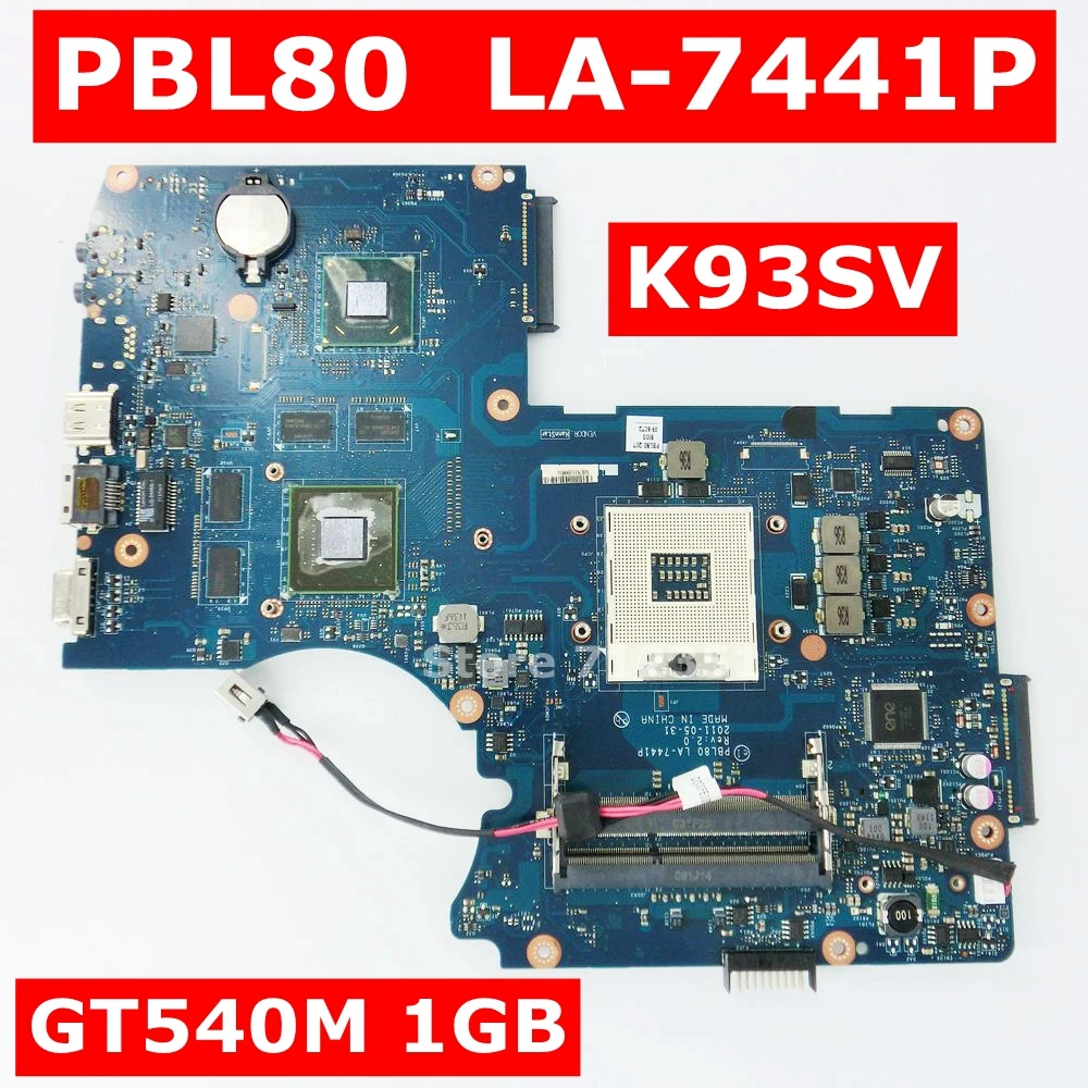 Материнская плата для ноутбука PBL80 LA-7441P K93SV GT540M 1 ГБ Материнская плата ASUS K93SV K93SM K93S K93 X93S X93SV
Материнская плата для ноутбука PBL80 LA-7441P K93SV GT540M 1 ГБ Материнская плата ASUS K93SV K93SM K93S K93 X93S X93SV