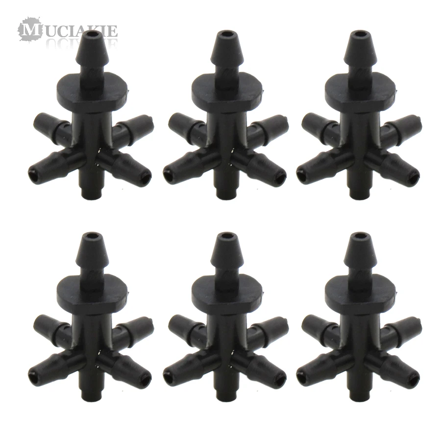 MUCIAKIE 50PCS 1/8'' Barb 5 Ways Cross Water Diverter Drip Irrigation Connecter 3/5mm Drip Arrow Adapter Garden Splitters
MUCIAKIE 50PCS 1/8'' Barb 5 Ways Cross Water Diverter Drip Irrigation Connecter 3/5mm Drip Arrow Adapter Garden Splitters