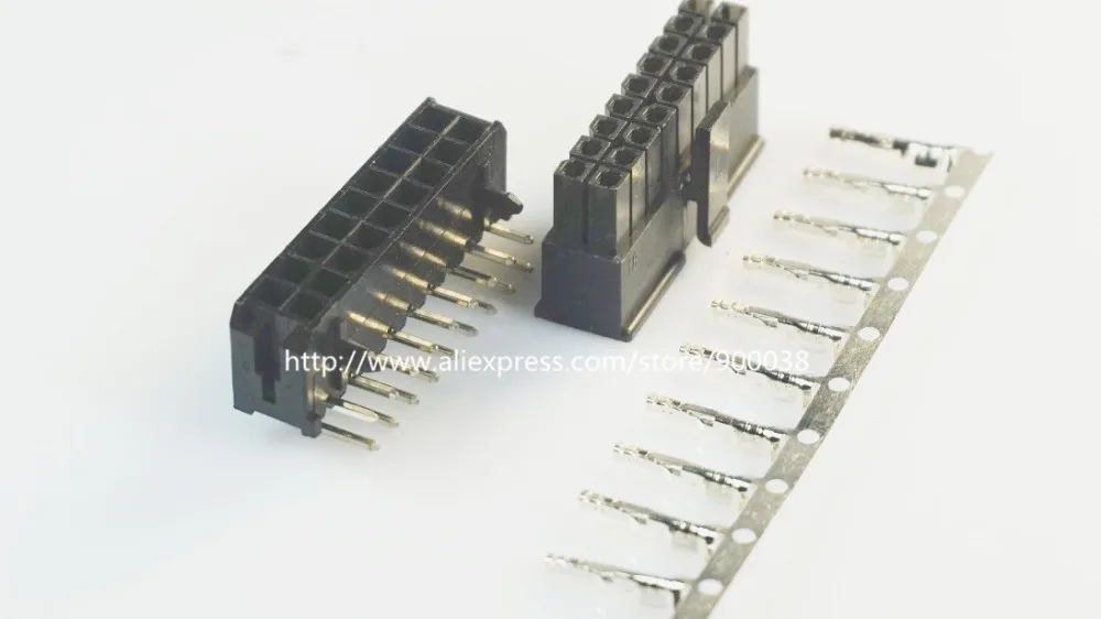50 sets Micro-Fit connector 3.0mm 2x9 Pin 18 P Wafer right angle Plus Receptacle Housing and terminal 43025 / 43045
50 sets Micro-Fit connector 3.0mm 2x9 Pin 18 P Wafer right angle Plus Receptacle Housing and terminal 43025 / 43045