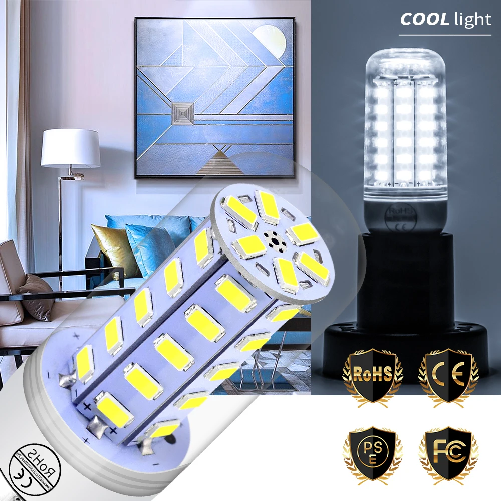 E27 Corn Bulb GU10 Led 15W SMD 5730 Spotlight 5W 7W 9W 12W 18W 20W Bombilla Led E14 Candle Lamp Decoration Home Outdoor led 220V
E27 Corn Bulb GU10 Led 15W SMD 5730 Spotlight 5W 7W 9W 12W 18W 20W Bombilla Led E14 Candle Lamp Decoration Home Outdoor led 220V