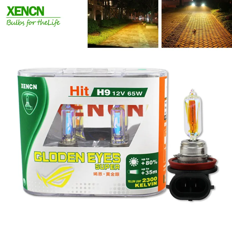 XENCN H9 12 в 65 Вт 2500K Golden Eyes автомобильные всесезонные галогенные лампы с супер желтым
