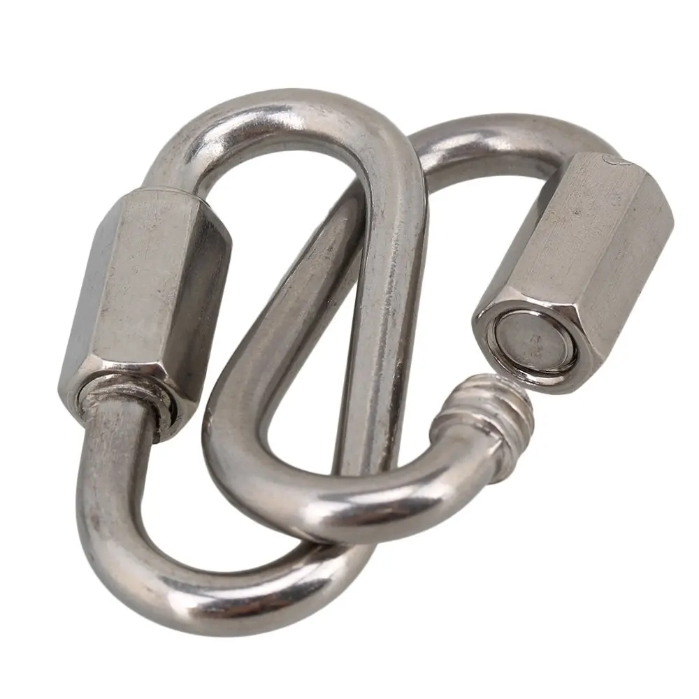 Multifunctional 304 Stainless Steel Carabiner Quick Oval Screw lock Link Lock Ring Hook M4 1pcs
Multifunctional 304 Stainless Steel Carabiner Quick Oval Screw lock Link Lock Ring Hook M4 1pcs