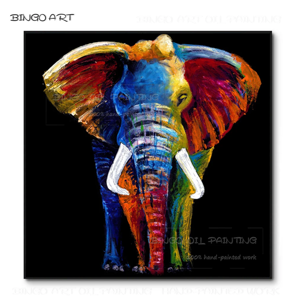 Simple Design Hand-painted High Quality Colorful Elephant Oil Painting Rich Colors Knife Painting Artwork Elephant Oil Painting
Simple Design Hand-painted High Quality Colorful Elephant Oil Painting Rich Colors Knife Painting Artwork Elephant Oil Painting