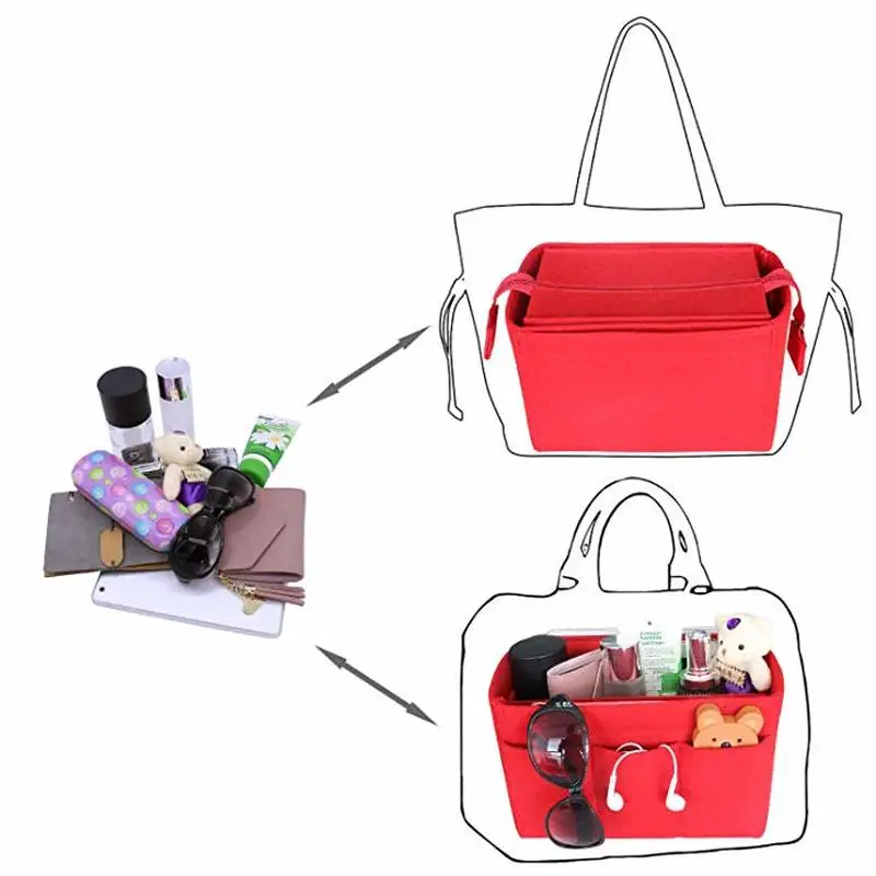 Cosmetic Organizer Felt Insert Bag For Handbag Travel Storage bag Inner Purse Portable Make up Bags Fits Neverfull MM GM Speedy
Cosmetic Organizer Felt Insert Bag For Handbag Travel Storage bag Inner Purse Portable Make up Bags Fits Neverfull MM GM Speedy