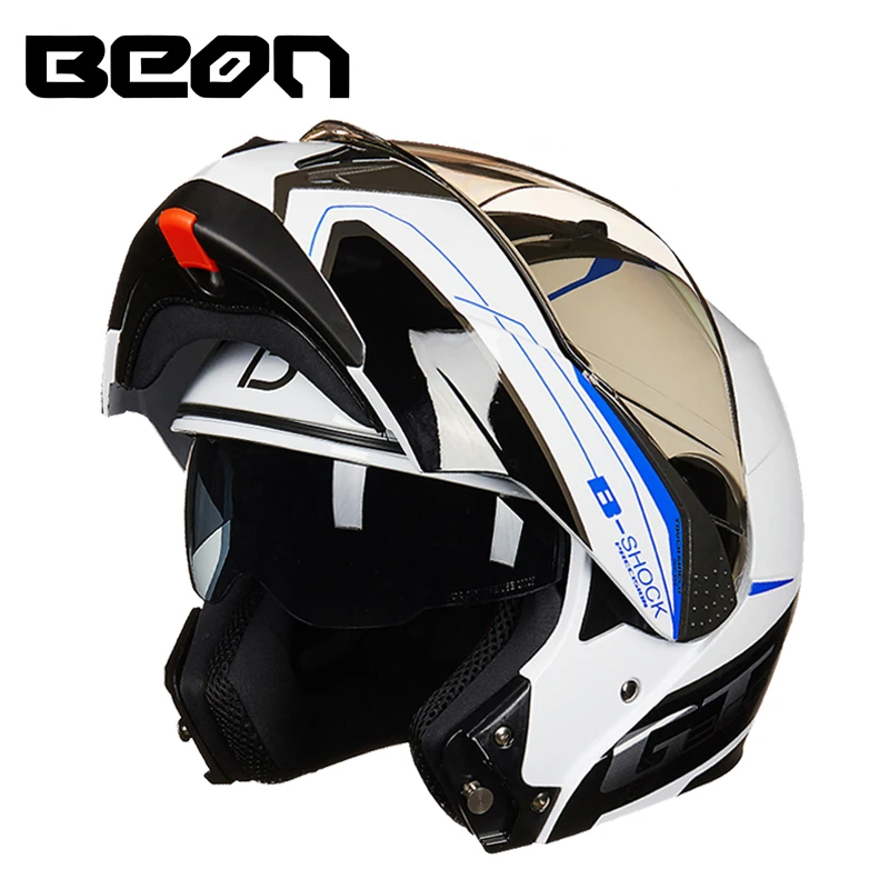 Модульный мотоциклетный шлем BEON B700 закрывающийся на все лицо с двойным козырьком