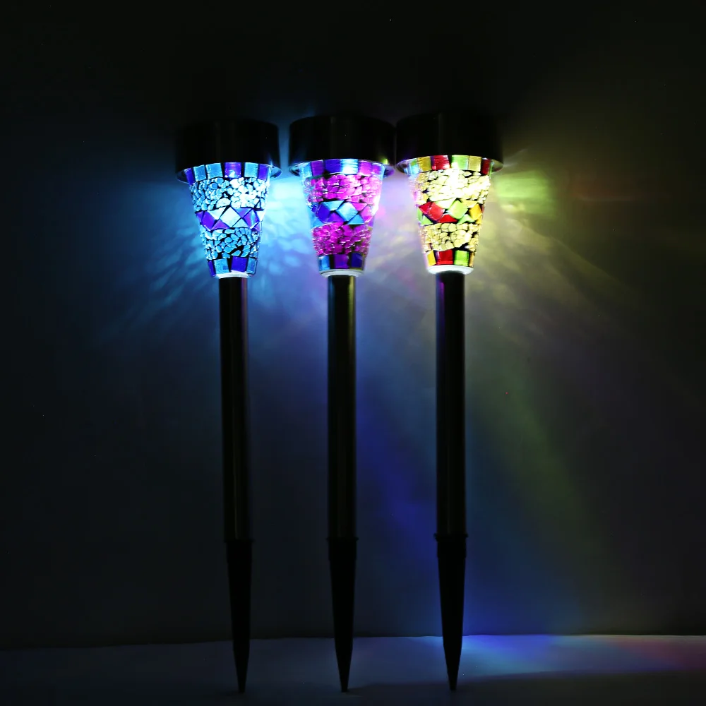Фото Солнечный Мощность огни 3 вида цветов напольная мозаика LED - купить