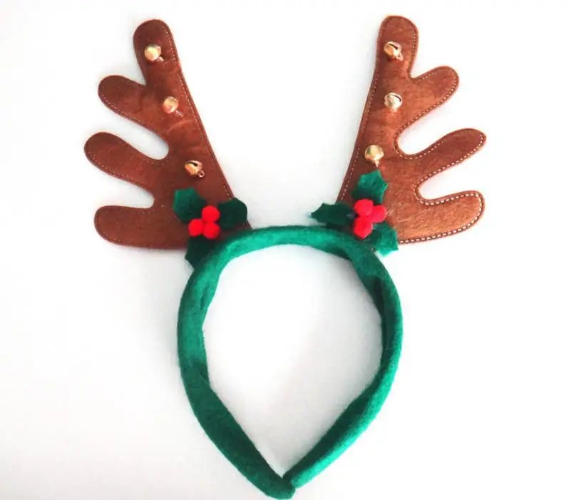 Boys Girls Christmas decoration hairband party supplies Reindeer Antler Santa Hat Christmas hat hoop Green Red Brown color
Boys Girls Christmas decoration hairband party supplies Reindeer Antler Santa Hat Christmas hat hoop Green Red Brown color