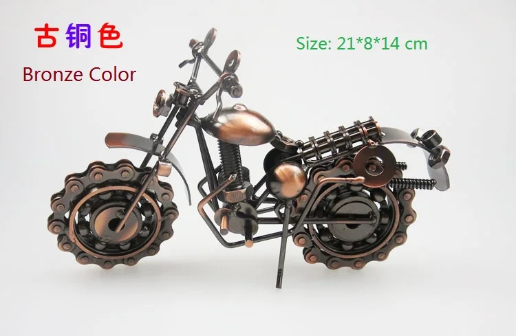 Handmade Bronze Color And Gray Metal Motorcycle Model Toys for Man Kids Birthday Gift
Handmade Bronze Color And Gray Metal Motorcycle Model Toys for Man Kids Birthday Gift