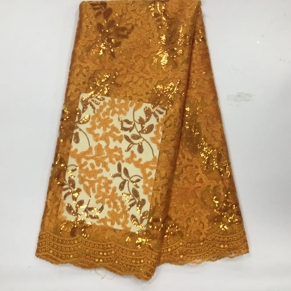 Latest African lace fabric Latest gold African Lace High Quality African Tulle French Lace Fabric with sequins For Wedding PF52
Latest African lace fabric Latest gold African Lace High Quality African Tulle French Lace Fabric with sequins For Wedding PF52